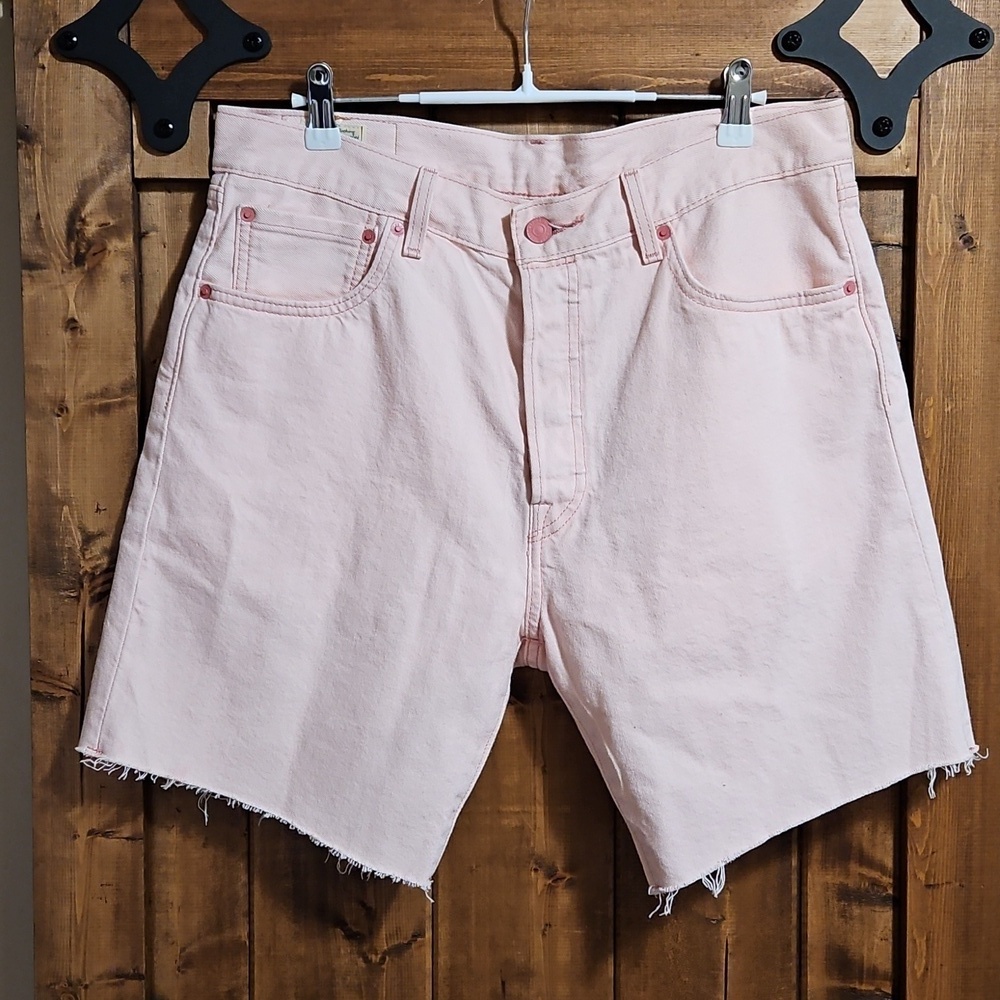 Levi's 501 '93 Pink Cut Off Cotton Denim Shorts W33 L7